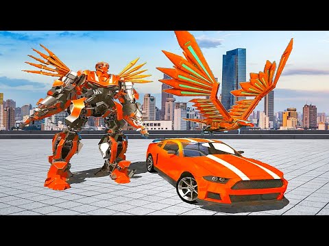 Ultimate Flying Eagle Car Robot War - Android Gameplay