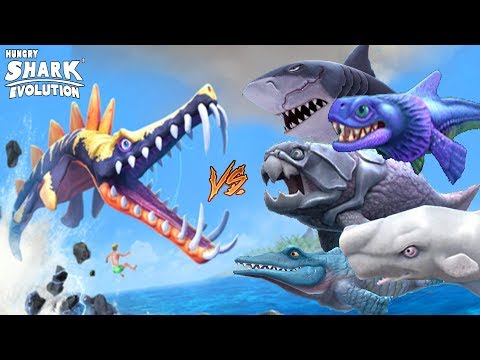 Hungry Shark Evolution LEO VS MEGALODÓN, LEVIATÁN, SR. MORDISCOS, ALAN, MOBY DICK Y MUCHO MAS!