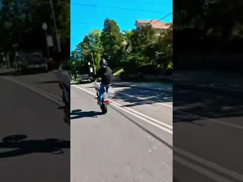 Grom goes up, worries go down 😤💥 #stunt #wheelie #grom #youtubeshorts