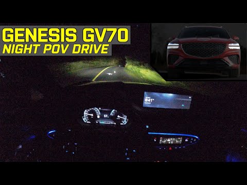 LED-SCHEINWERFERTEST! - 2022 Genesis GV70 Sport Plus - POV-Testfahrt