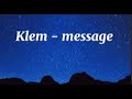 Klem Message Lyrics