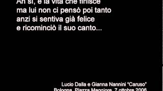 "Caruso" . Lucio Dalla e Gianna Nannini . live Bologna . 7 ottobre 2006