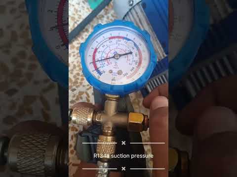 gas charging r134a #refrigerant #fridge #technician