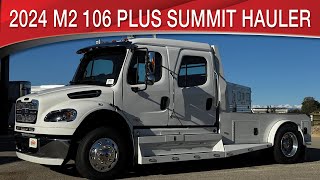 A preview image of the linked video showcasing 2024 Freightliner M2 106 Plus Summit Hauler