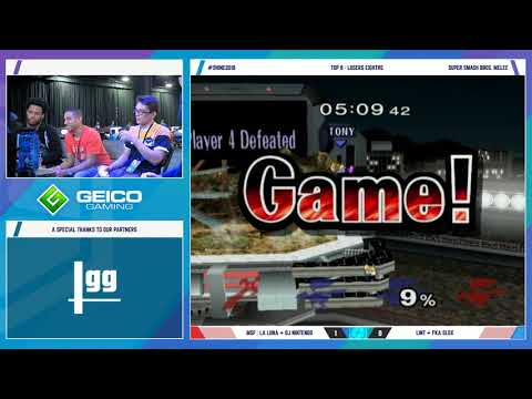 Shine 2018 SSBM - MSF | La Luna & DJ Nintendo Vs. FKA Slox & lint - Smash Melee Doubles Top 8 Losers