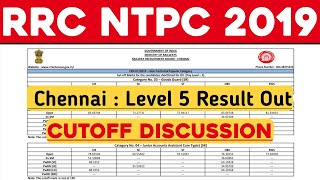 RRB NTPC LEVEL 5 RESULT OUT & CUTOFF DISCUSSION | RRB CHENNAI ZONE