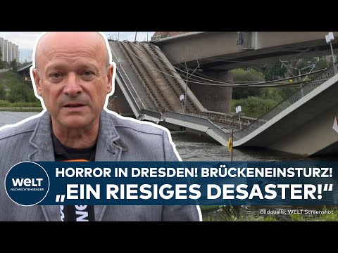 DRESDEN: "Riesiges Desaster" - Carolabrücke auf 100 Metern in die Elbe gestürzt! Suche nach Ursache