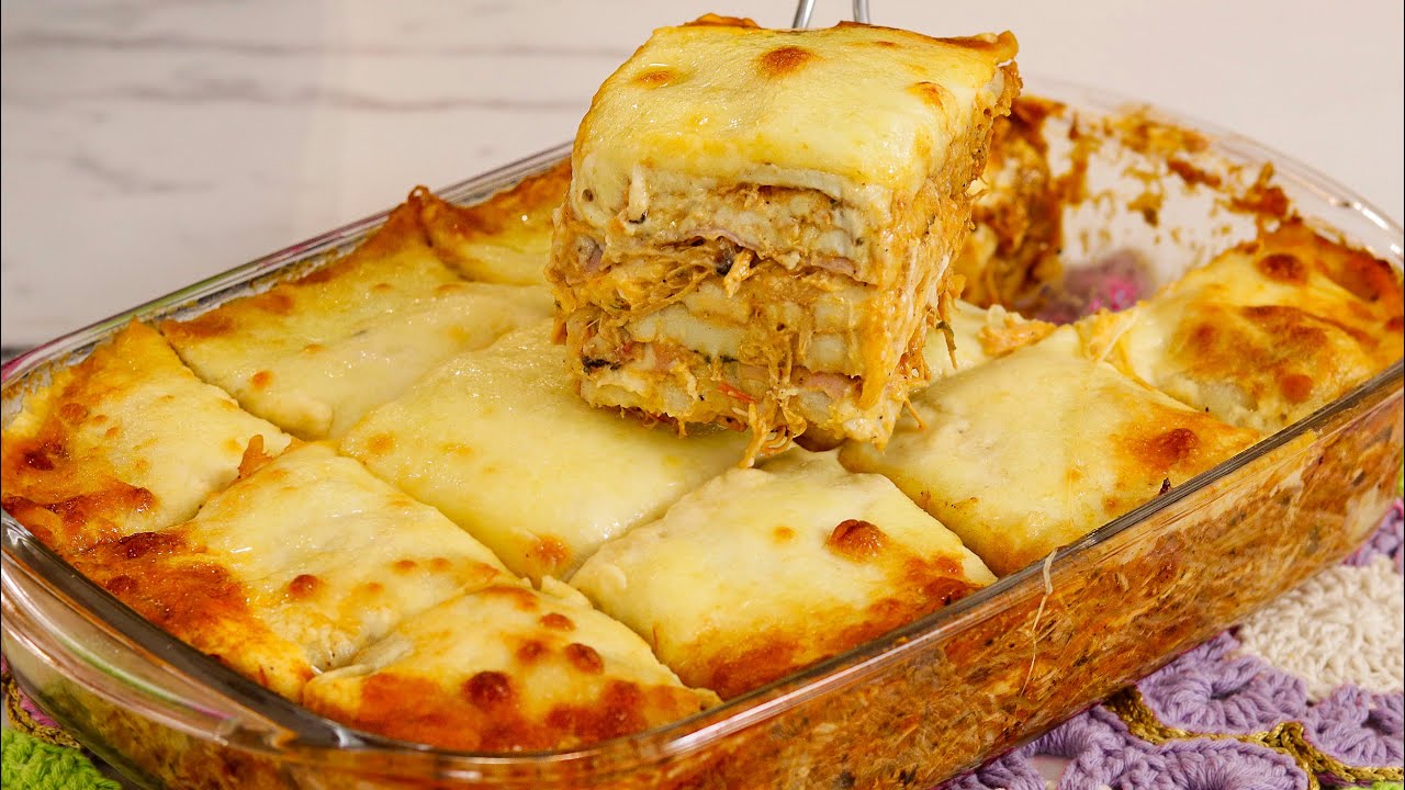 NUNCA MAIS ERRE NA LASANHA DE FRANGO CREMOSA | A melhor receita de lasanha | Gabriel Freitas