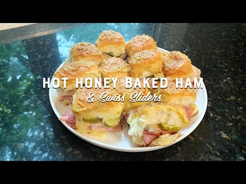 HOT HONEY BAKED HAM AND SWISS SLIDERS