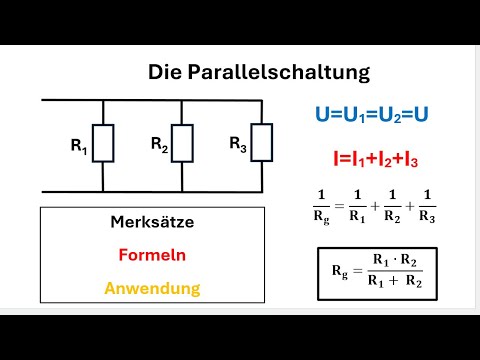 Parallel connection / formulas, principles and application / total resistance with 2 and 3 resistors