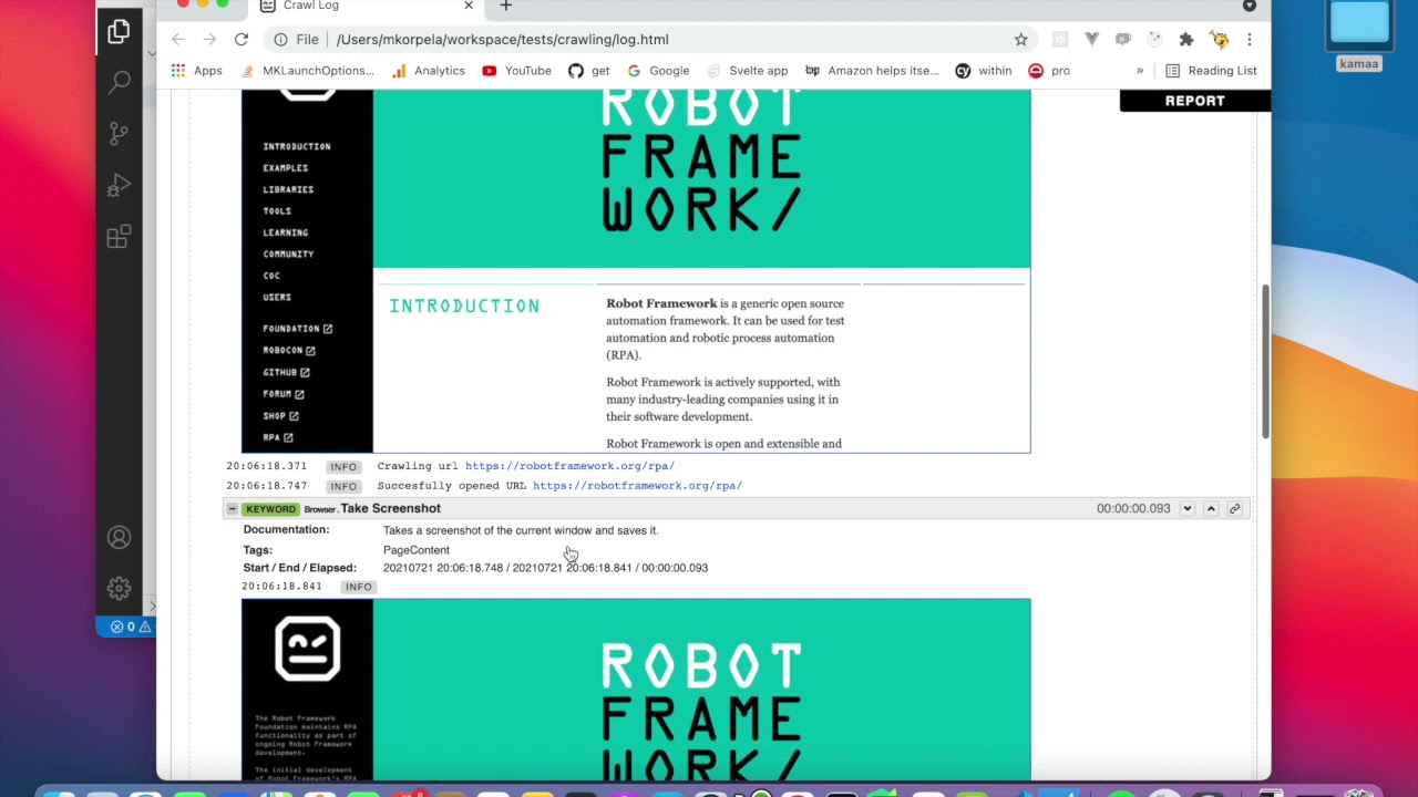 Robot Framework Browser: Crawl Site keyword