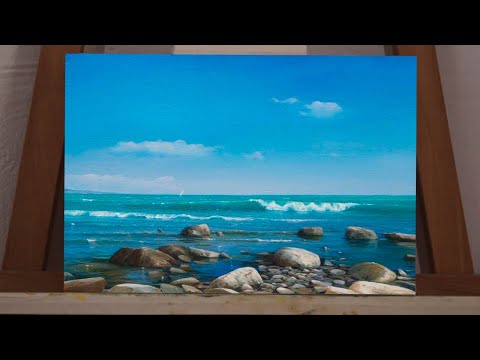 Ocean Waves | Easy Seascape Oil Painting | Satisfying Art