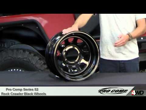 Pro Comp Wheels Series 52 Rock Crawler Black Steel Wheels Jeep Wheels