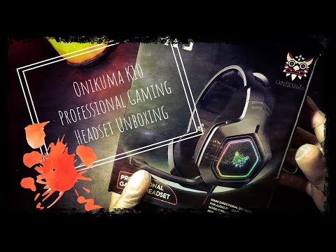Onikuma K10 ausinės juodos (K10B) video
