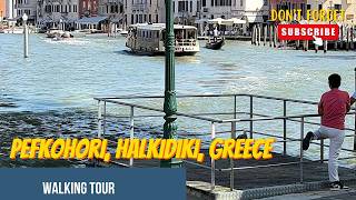 PEFKOHORI, HALKIDIKI GREECE 🇬🇷 | Akritas Hotel Tour, Scenic Beach Walk & Greek T