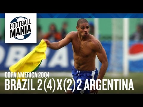 Copa América 2004 Final - Brasil 2(4)x(2)2 Argentina - Brasil Campeão!