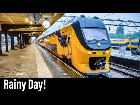 Trein Cabinerit / Regen / Zaandam - Den Helder - Amsterdam / VIRM Intercity / Juni 2019