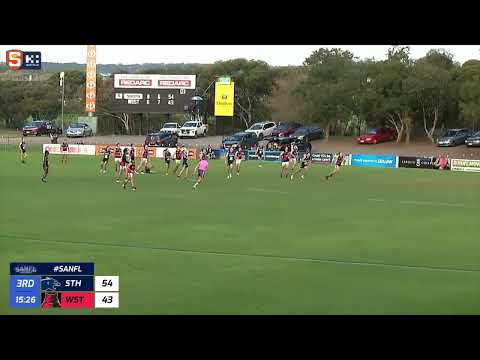 Rd 8 SANFL Snapshot - South's Ryan Garthwaite snaps out of the ruck