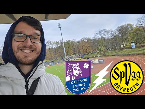 OBERFRANKENDERBY: Starker Auswärtsblock🟡⚫️ + Pyro💥 | Eintracht Bamberg vs SpVgg Bayreuth Stadionvlog