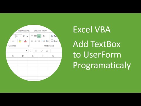 Excel VBA - How to Add TextBox to UserForm Programatically