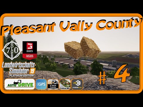 PC LS19 #4 "Courseplay kann jetzt Ballen sammeln" PV-County