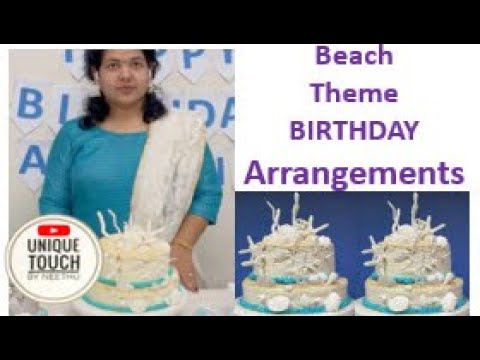 Beach Theme Birthday Decorations | toppers | ideas | pops | for girl | for boy | tutorial | English