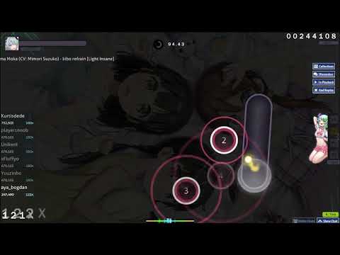 I played Aoshima Moka Kibo refrain from One Room [S with 95.12AC and 180x]