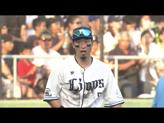 【1回表】スーパーキャッチ!! ライオンズ・外崎修汰 抜ければ失点の場面で好守を見せる!! 2025年7月2日 埼玉西武ライオンズ 対 オリックス・バファローズ