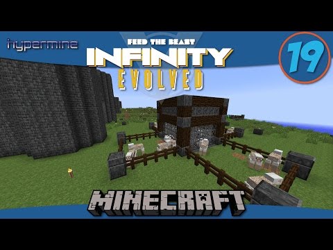 Minecraft Mods: Base progress and building an automatic wool farm in FTB Infinity Evolved - E19
