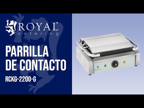 vídeo - Ocasión Parrilla de contacto - ondulada - 2200 W
