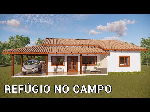 Projeto Casa de Campo com 3 Quartos | P13