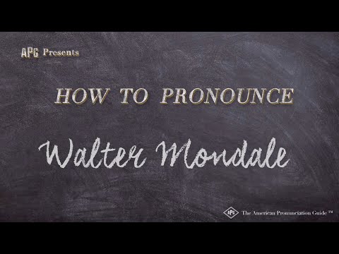 How to Pronounce Walter Mondale (Real Life Examples!)