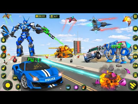 Jet Robot Car Transformation Simulator - Android GamePlay #3