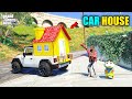 Franklin Shinchan Built A House On His Mahindra Thar Roxx Car In GTA 5