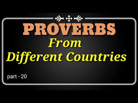 😄😄English Proverbs from different countries / 😃English proverbs