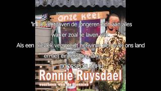 'Onze Keet' de nieuwe single van Ronnie Ruysdael (voorheen van De Sjonnies)