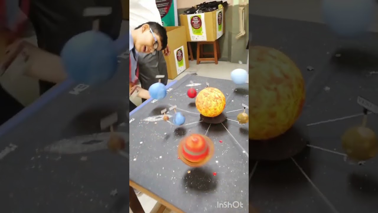 Solar System working Model in School #school #scienceproject #solarsystem #kids #schoolproject