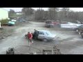 Relay racing the Mercedes-Benz 300D on circle ...