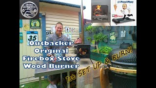 Outbacker Stove Firebox Set Up & 1st Fire Camping Wood Stove Log Burner Cooker