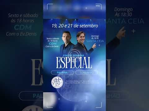 SEXTA, SÁBADO E DOMINGO NA AD MISSÕES EM MONSENHOR PAULO-MG. PASTOR CARLOS DIAS.