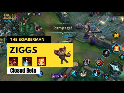 ZIGGS The Bomberman, Spam Skill Auto RAMPAGE!!! - LEAGUE OF LEGENDS: WILD RIFT