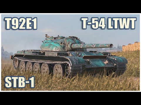 T-54 ltwt. & T92E1 & STB-1 • WoT Blitz Gameplay