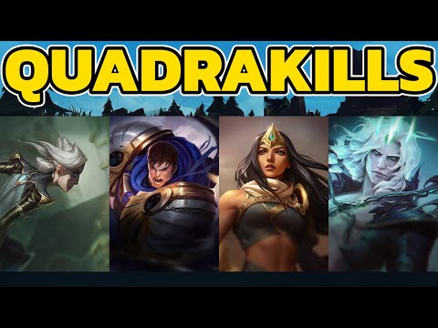 QUADRAKILL MONTAGE. CAMILLE, GAREN, SIVIR, VIEGO PLAYS. LOL META GUIDE AND BUILD