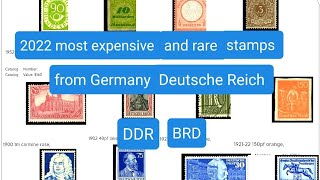 Germany 1870-1956 , Deutsche Reich,ddr, Deutsche bundespost 2022 most expensive and rare stamps