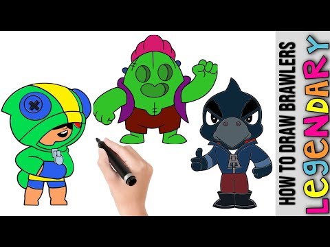 How To Draw Leon Spike And Crow From Brawl Stars ★ Cute Easy Drawings Tutorial ★ Best Brawlers