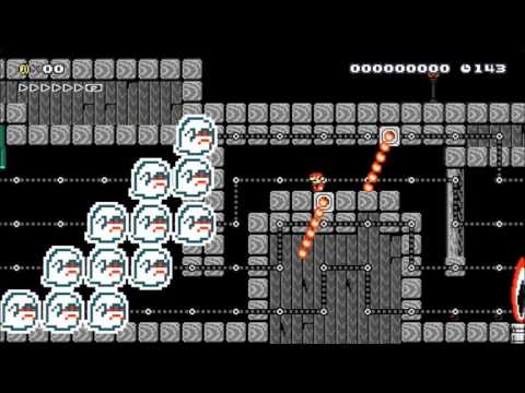 Panic at Big Boo's Mansion 1-2-3 - Mario Maker Gameplay