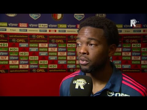 Miquel Nelom na afloop van Feyenoord - Sparta