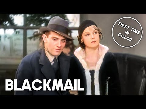 Blackmail (1929) | COLOR | Alfred Hitchcock Movie | Classic Drama Movie