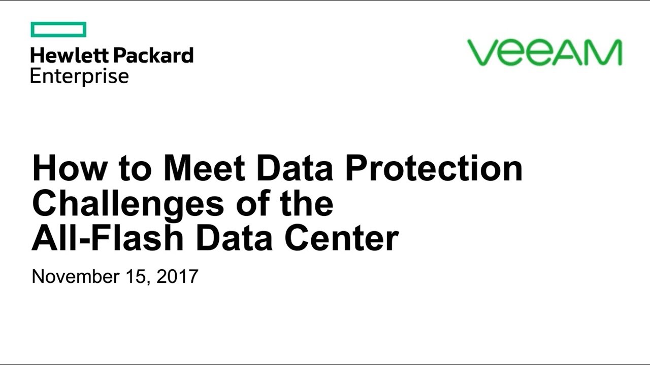 How to Meet Data Protection Challenges of the All-Flash Data Center video