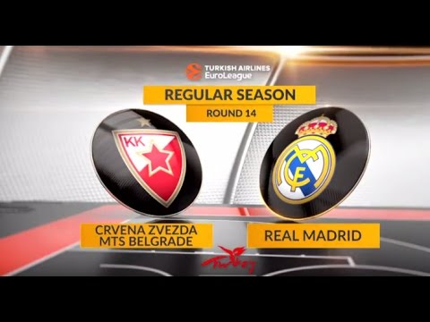 EuroLeague Highlights RS Round 14: Crvena Zvezda mts Belgrade 82-70 Real Madrid